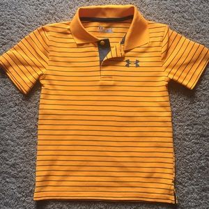 Under Armour bright orange collared shirt